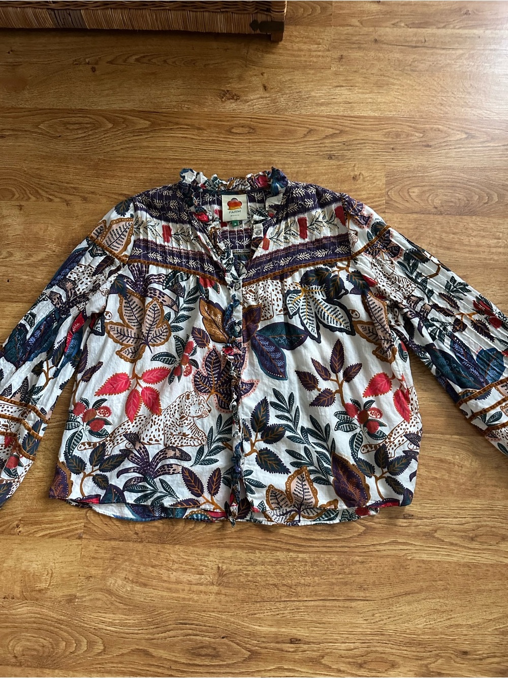 FARM Rio Button Up Blouse M - Picture 13 of 13